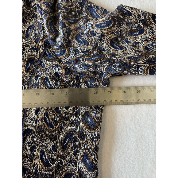 CJ Banks Blouse Size 2X Lace Overlay Eclectic Maximalist Artsy Unique Feminine - Picture 6 of 7